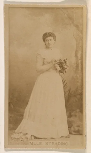 Mlle. Steading, from the Actresses series (N245) issued by Kinney Brothers to promote Sweet Caporal Cigarettes by Kinney Brothers Tobacco Company, photograph, 1890