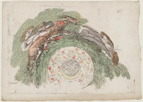 Putti Leading a Goat by Giovanni Francesco Costa, print, 1742-1752