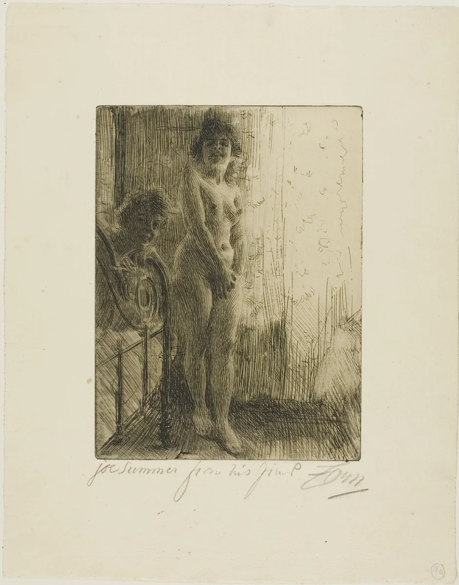 A Dark Corner by Anders Zorn, print, 1903