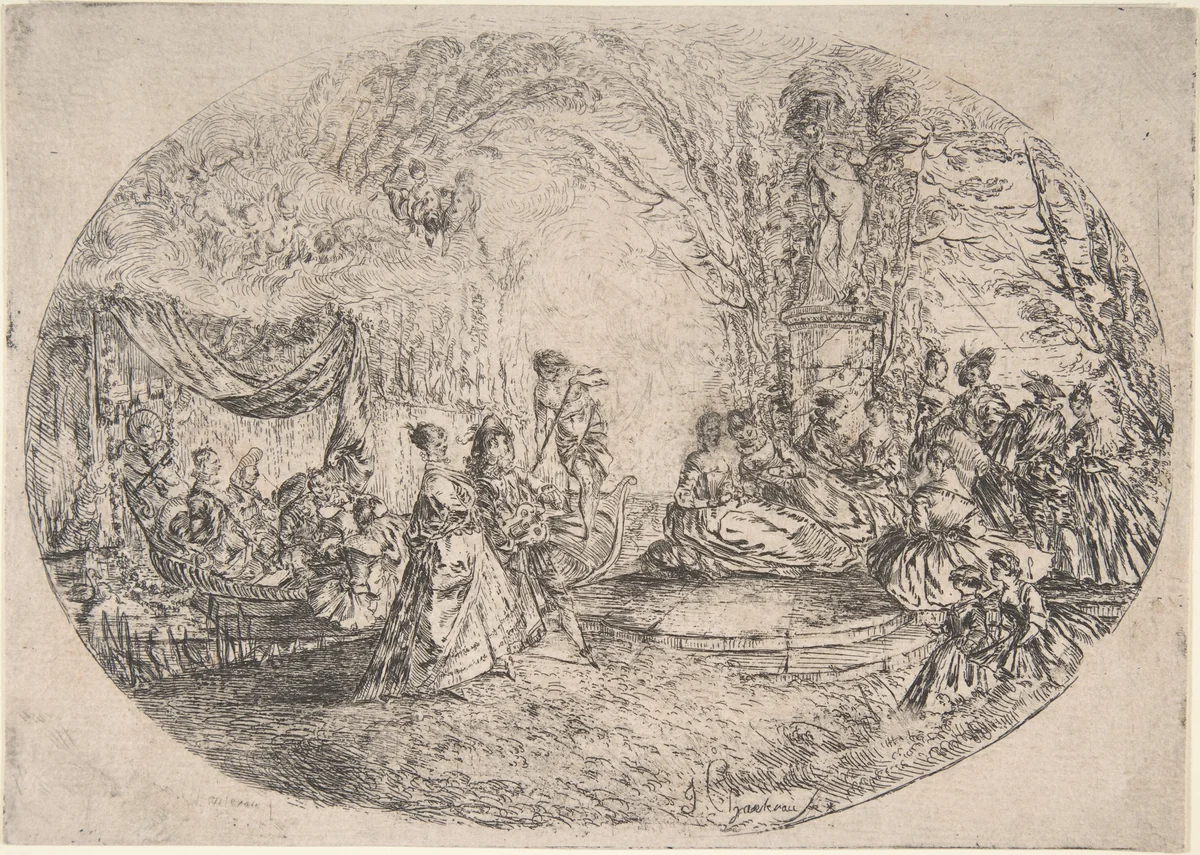The Isle of Cythera by Jérôme François Chantereau, print, 1745-1755
