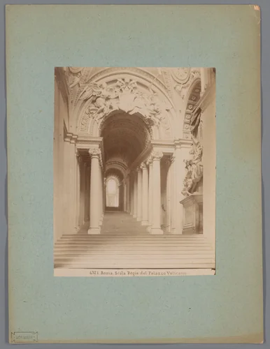 Scala Regia in het Apostolisch Paleis in Vaticaanstad, Italië by anonymous, photograph, 1851-1900