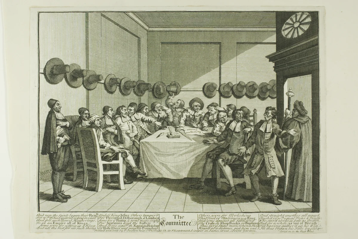 The Committee, plate ten from Hudibras by William Hogarth, print, 1725-1726