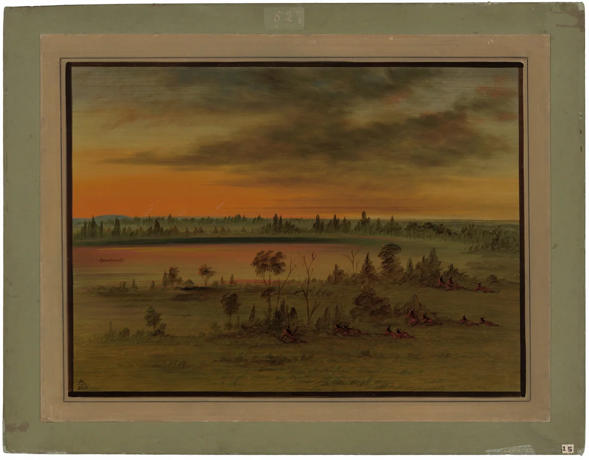 A Sioux War Party by George Catlin, painting, 1861-1869