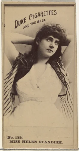 Card Number 159, Miss Helen Standish, from the Actors and Actresses series (N145-6) issued by Duke Sons & Co. to promote Duke Cigarettes by W. Duke, Sons & Co., photograph, 1880-1889