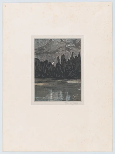 Migratory Birds on a Moonlit Night by Theodorus van Hoytema, print, 1907