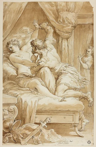 Rape of Lucretia by Giuseppe Cades, drawing, 1795