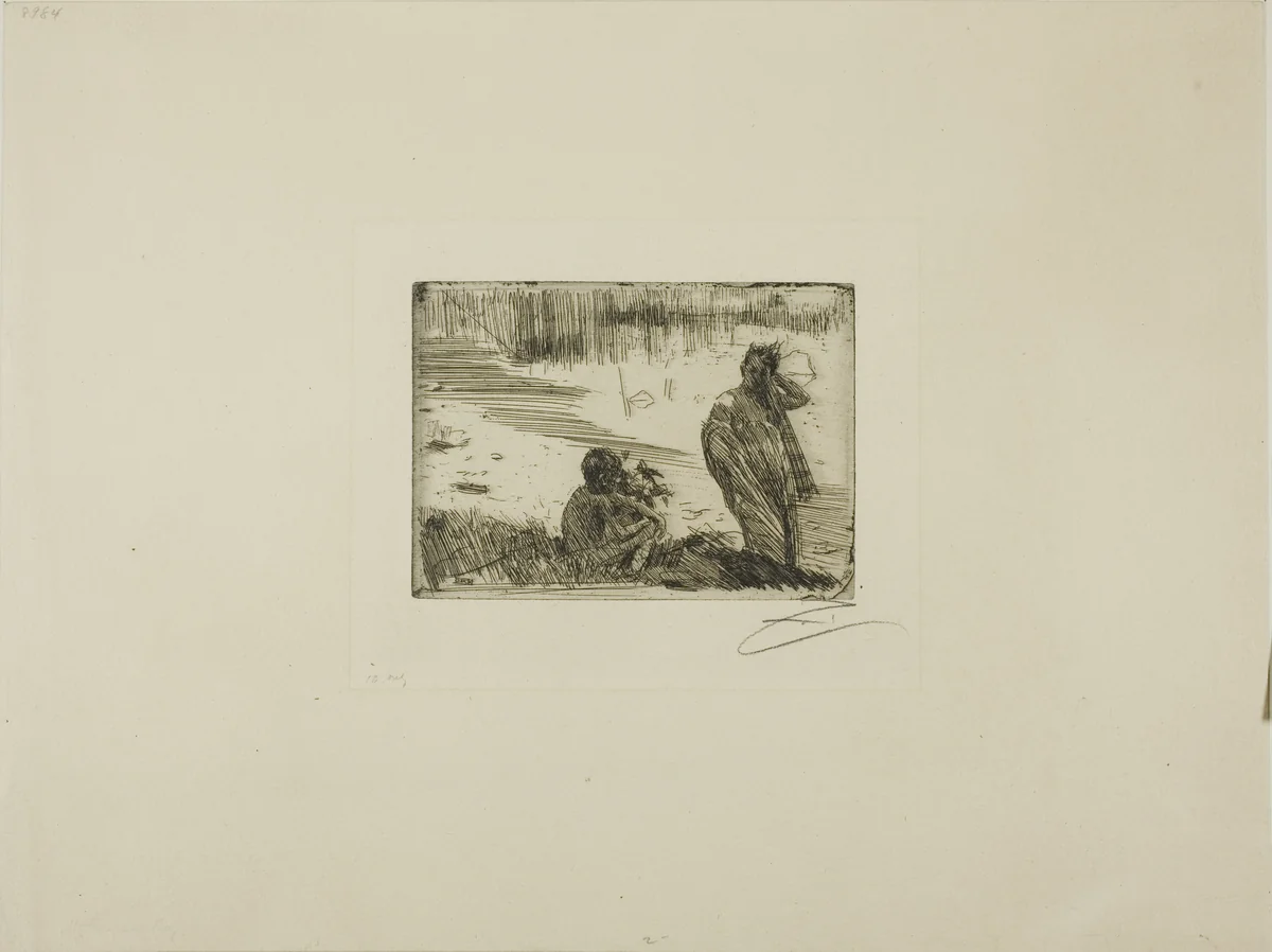 Young People Bathing by Anders Zorn, print, 1894