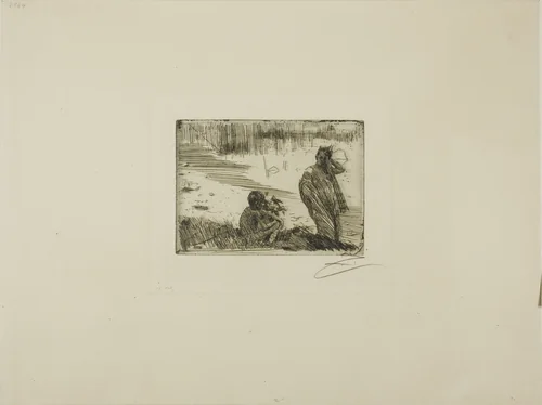 Young People Bathing by Anders Zorn, print, 1894