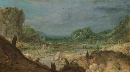 River Valley by Hercules Segers, painting, 1626-1630