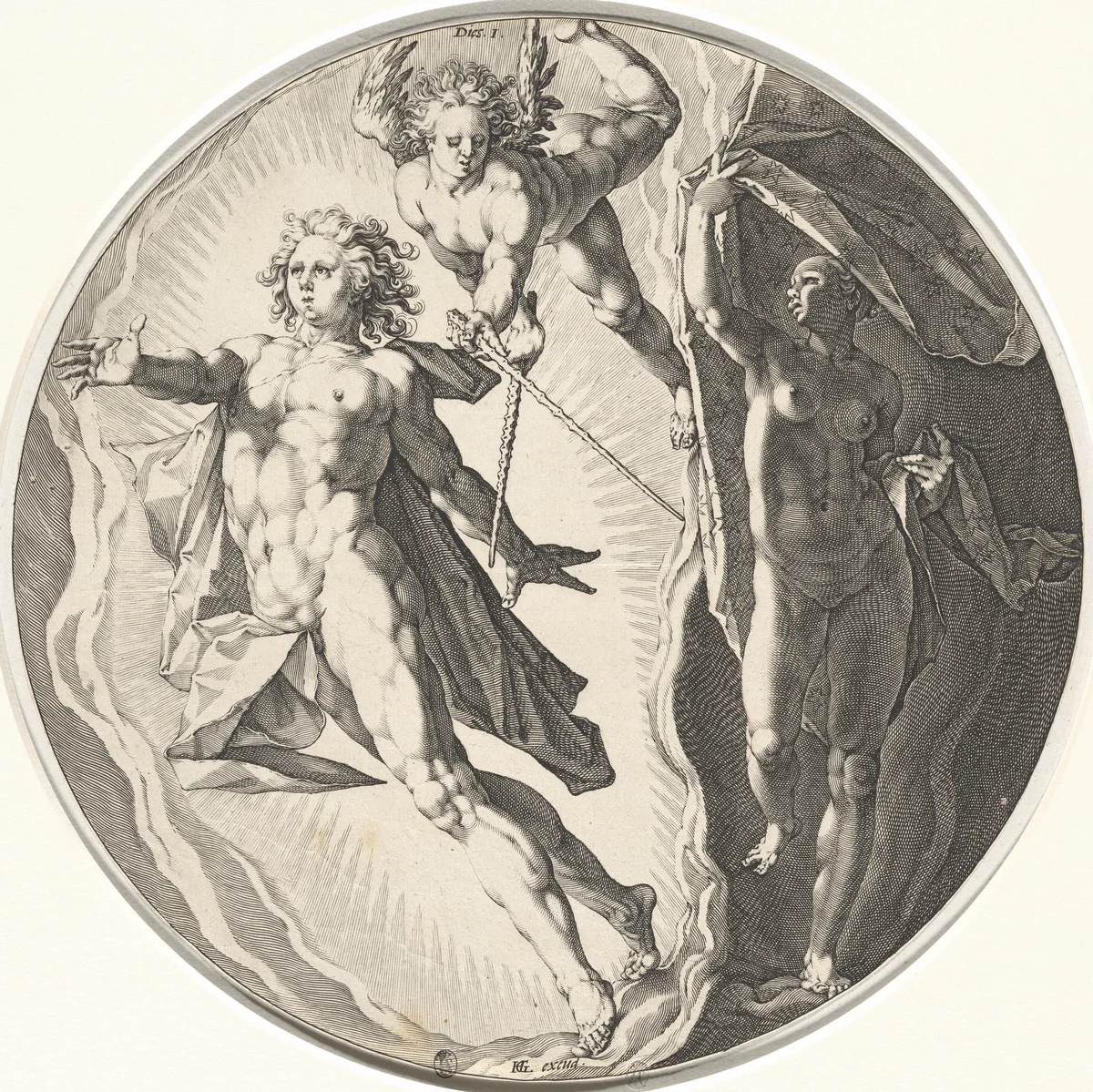 Dies I (First Day) by Jan Muller; Hendrick Goltzius, print, 1589