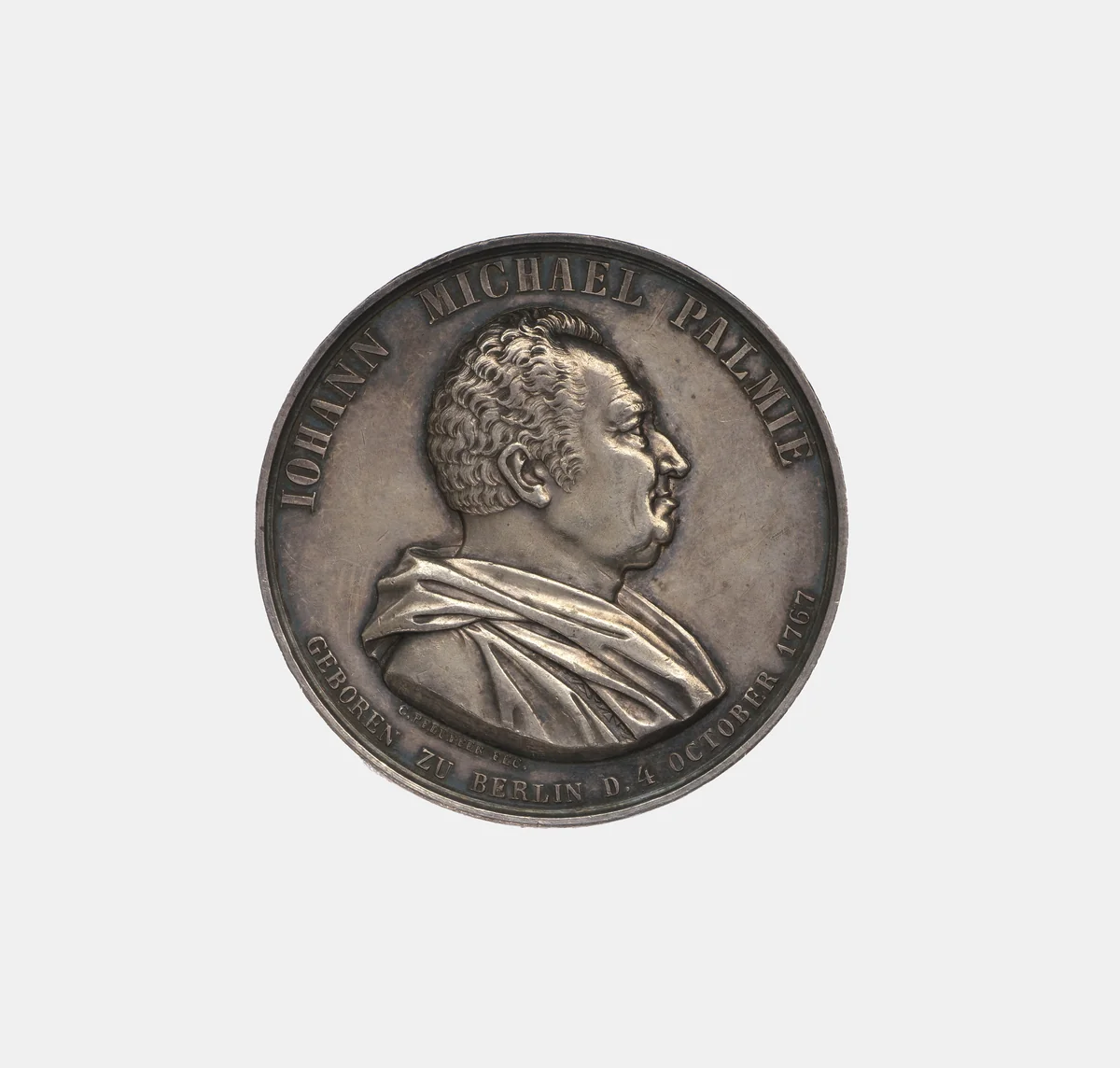 Johann Michael Palmie, Ordenmeister der “Grosse Landesloge von Deutschland” (Masonic Lodge) by C. Pfeuffer, metalwork, 1840