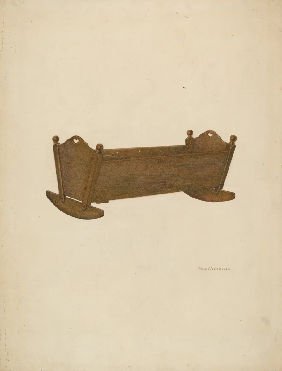 Cradle by George V Vezolles, index of american design, 1935-1942
