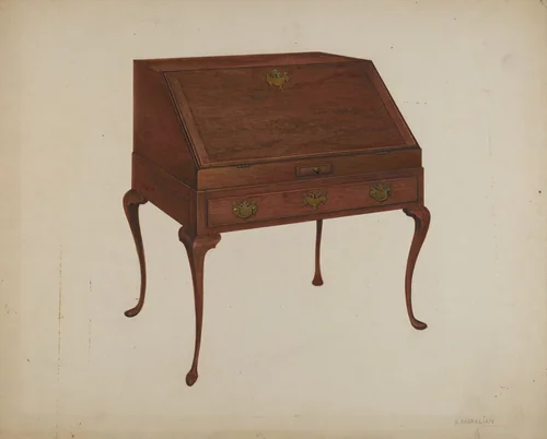 Desk by Arsen Maralian, index of american design, 1938