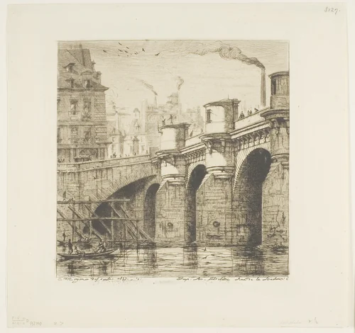 Pont-Neuf, Paris by Charles Meryon, print, 1853