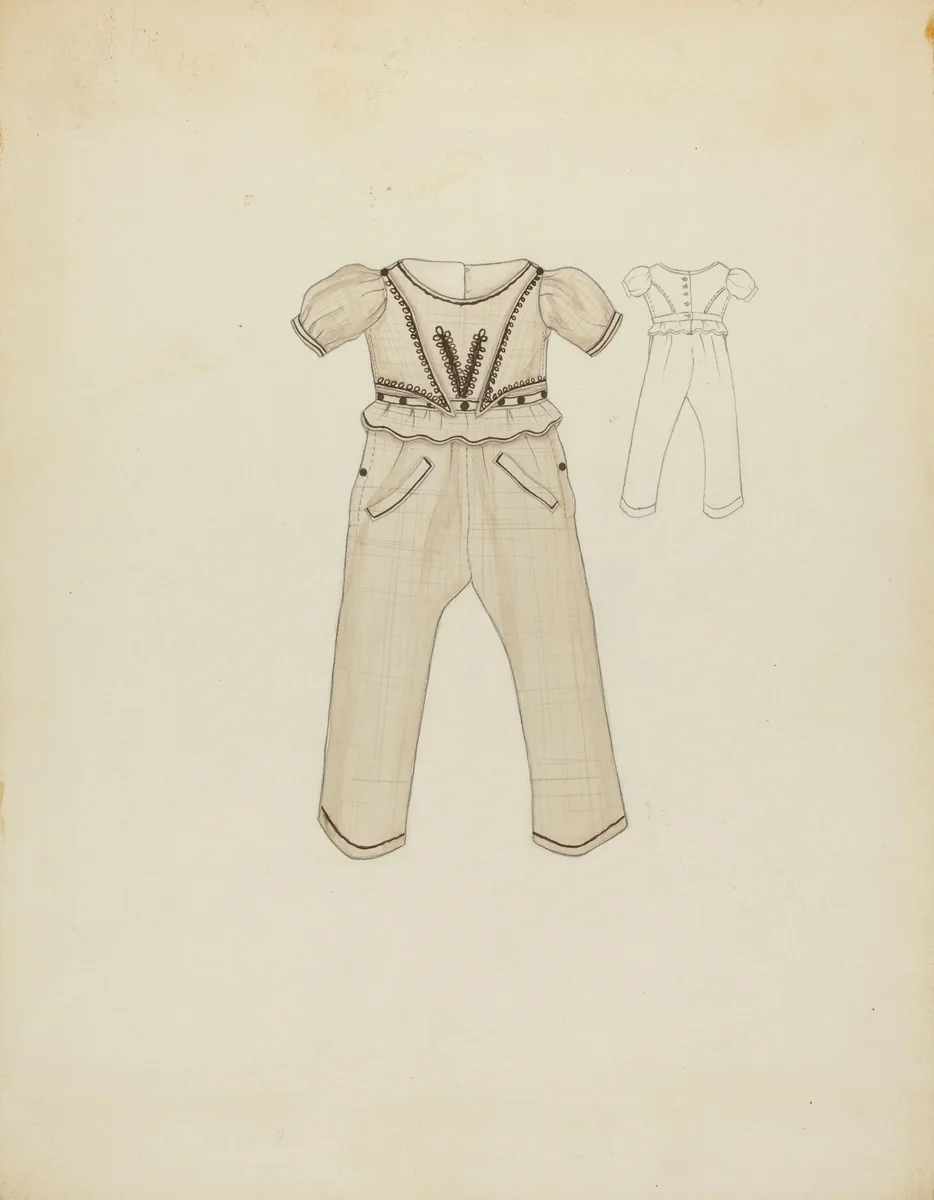 Boy's Suit by Nancy Crimi, index of american design, 1936