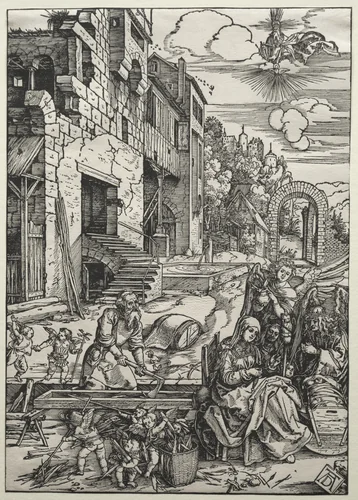 The Repose in Egypt by Albrecht Dürer, print, 1501-1502