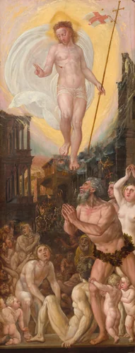 Christ in Limbo by Hans Mielich, painting, 1550-1575