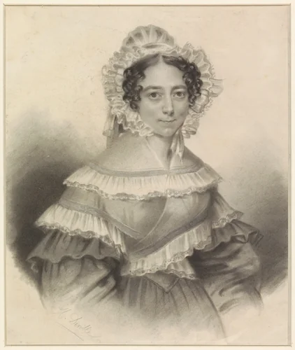 Portret van een dame by H. Deville, drawing, 1813-1857