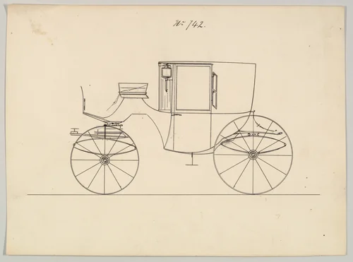 Coupé # 742 by Brewster & Co., drawing, 1850-1870