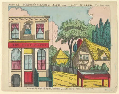 Scene 13, from Jack and the Giant Killer, Trick Scene for a Toy Theater by Benjamin Pollock, print, 1870-1890