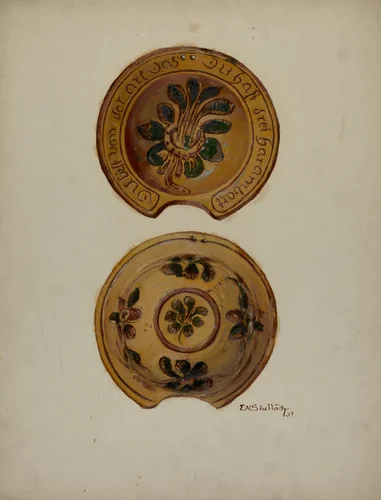 Pa. German Shaving Basin by Eugene Shellady, index of american design, 1937