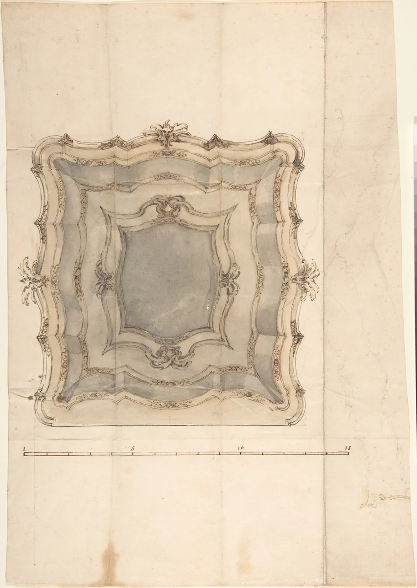 Design for a Frame by anonymous, drawing, 1800-1900