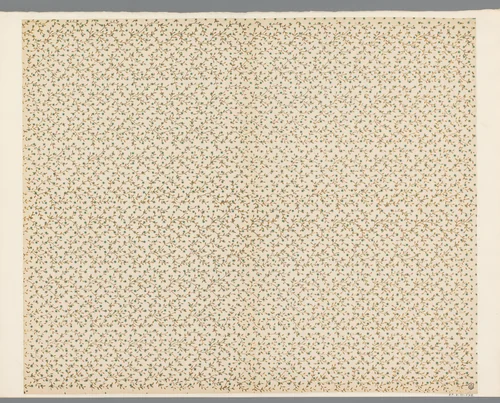 Blad met strooipatronen van ranken over sterren by anonymous, print, 1800-1900