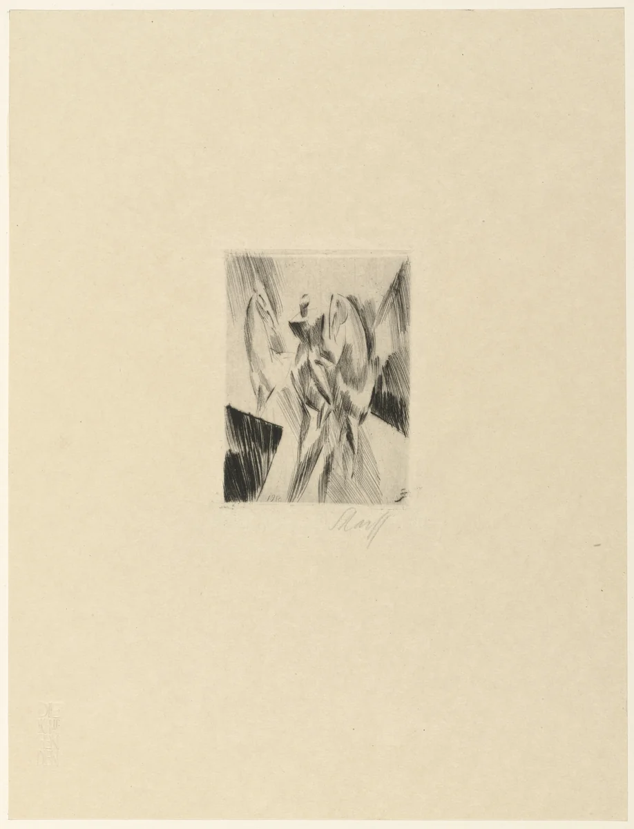 Rider (Reiter) from the periodical in portfolio form Die Schaffenden, vol. 1, no. 2 (1919) by Edwin Scharff, print, 1918