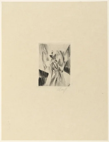 Rider (Reiter) from the periodical in portfolio form Die Schaffenden, vol. 1, no. 2 (1919) by Edwin Scharff, print, 1918