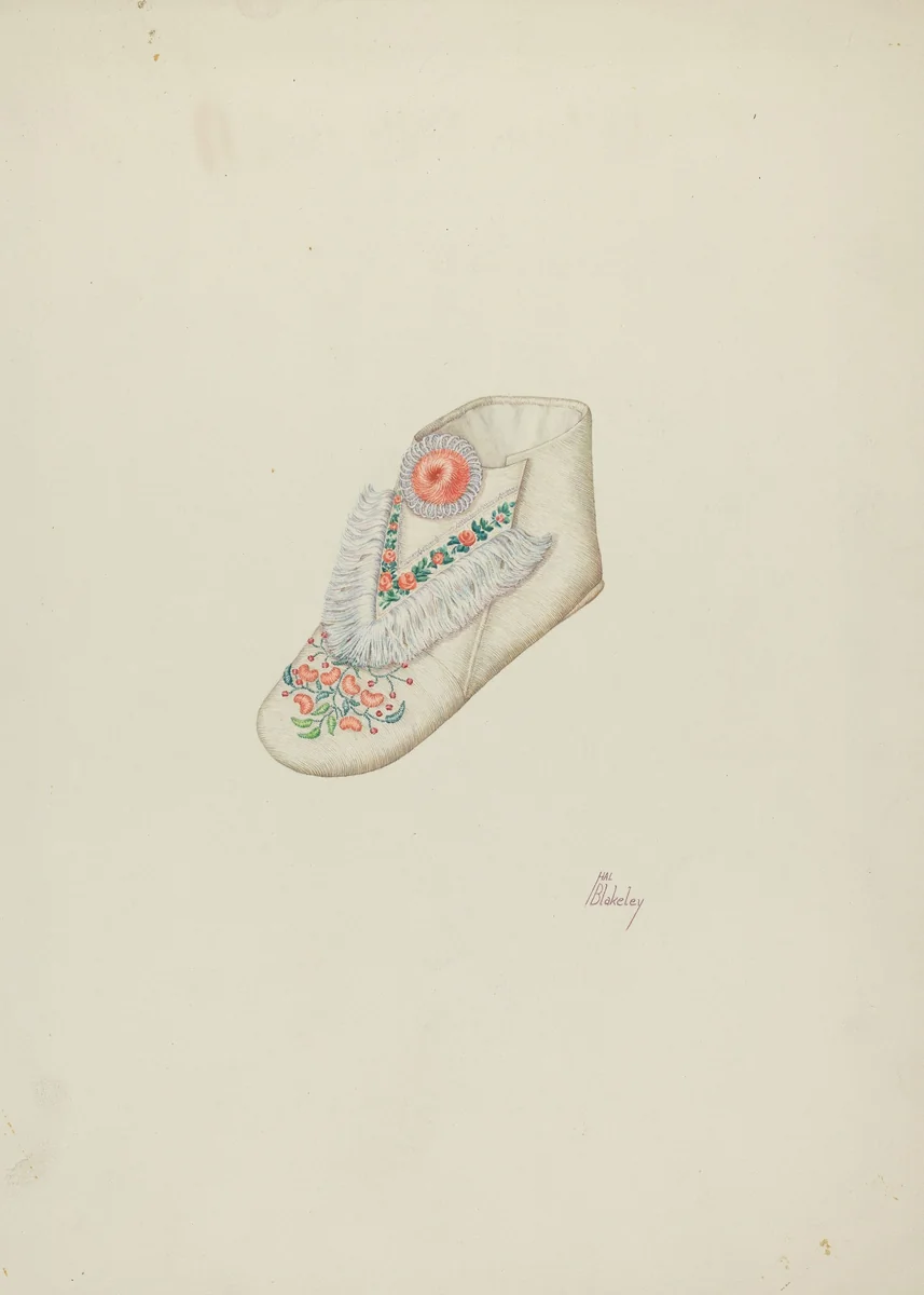 Baby's Shoe by Hal Blakeley, index of american design, 1940
