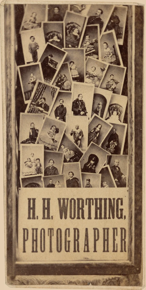 H.H. Worthing Photographer by Hannah H. Worthing, photograph, 1860-1869