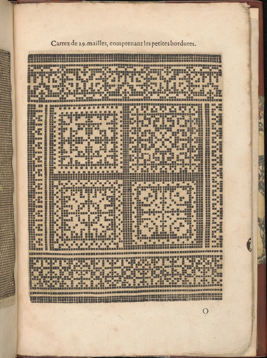 Les Secondes Oeuvres, et Subtiles Inventions De Lingerie du Seigneur Federic de Vinciolo Venitien, page 53 (recto) by Federico de Vinciolo, book, 1603