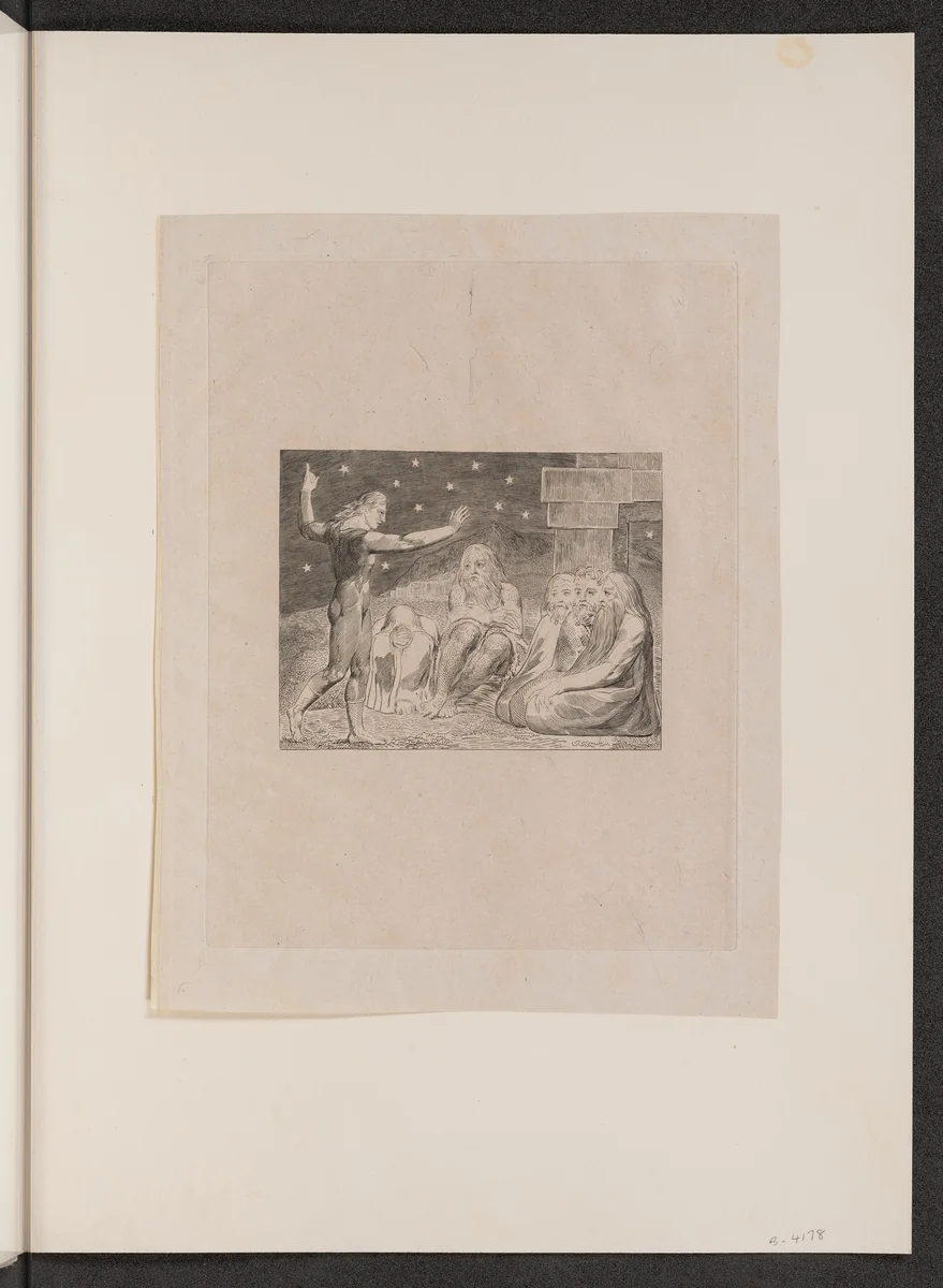 The Wrath of Elihu by William Blake, portfolio, 1825