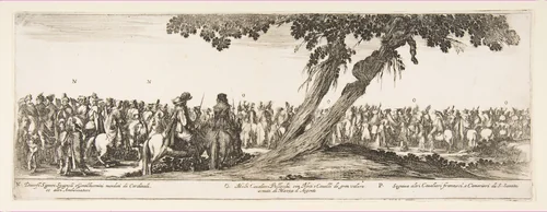 Part of the Entrance of the Polish Legation (N. O. P.) by Stefano della Bella, print, 1633