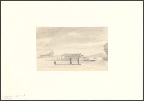 Gezicht op de Amstel by Everhardus Koster, drawing, 1859