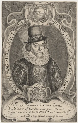 Sir Francis Bacon by Simon van de Passe, print, 1595-1647