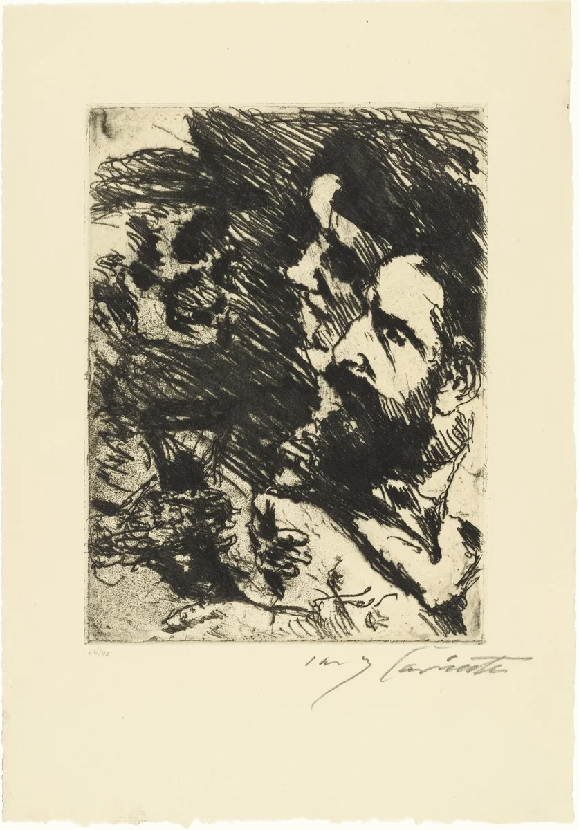 Death Visits the Strucks (Death and the Couple) [Tod bei Strucks (Tod und Paar)] from Dance of Death (Totentanz) by Lovis Corinth, print, 1921