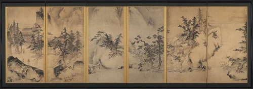Winter and Spring Landscape by Tenshō Shūbun, painting, 1423-1460