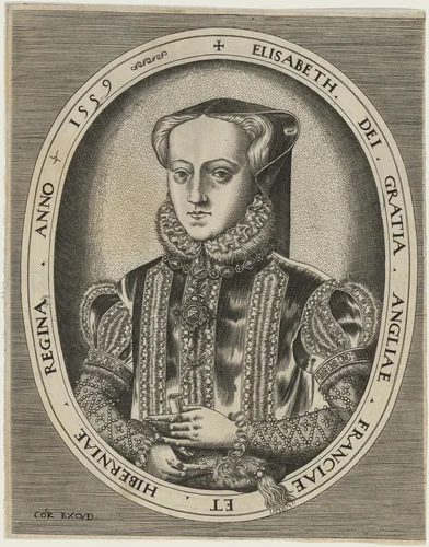 Queen Elizabeth by Frans Huys, print, 1522-1562