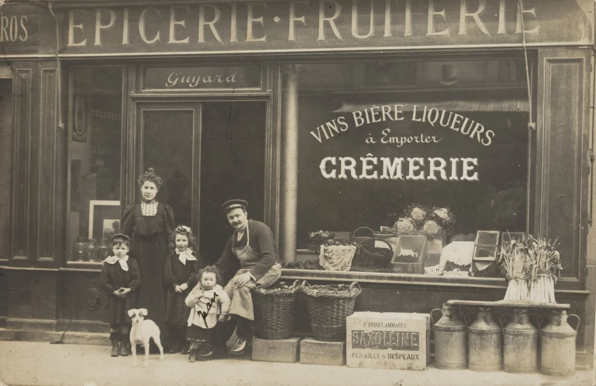 Épicerie - fruiterie -crèmerie, Paris by Unidentified Photographer, photograph, 1906