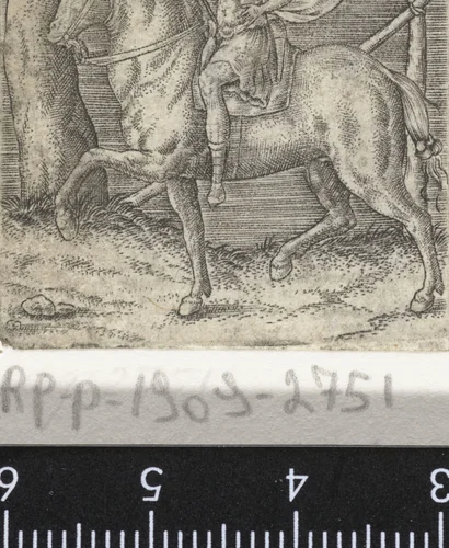 Romeinse ruiter te paard by Unknown, print, 1568