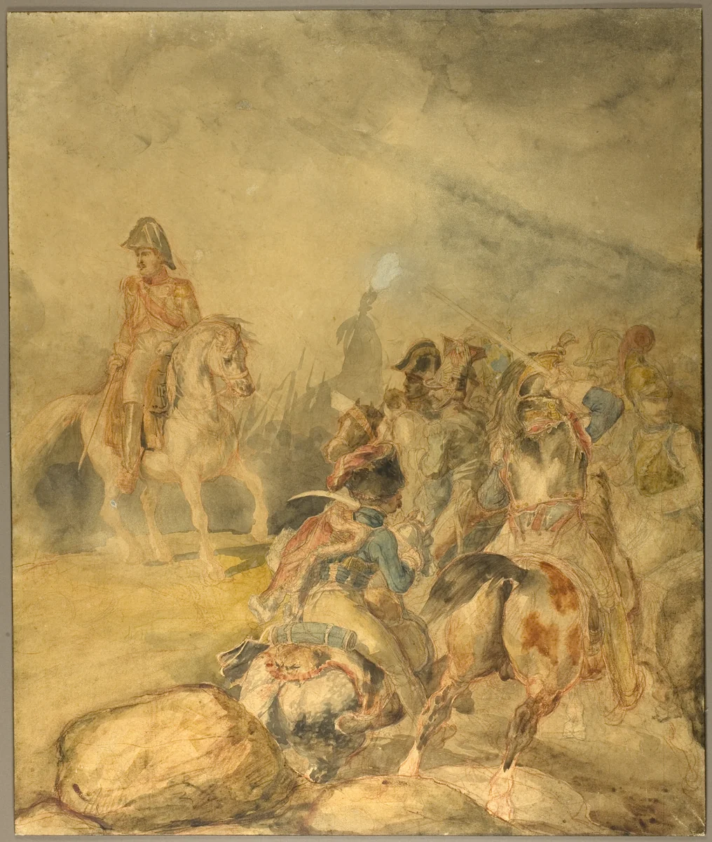 General of the First Empire Giving his Cavalry Orders to Charge by Jean Louis André Théodore Géricault, painting, 1811-1824