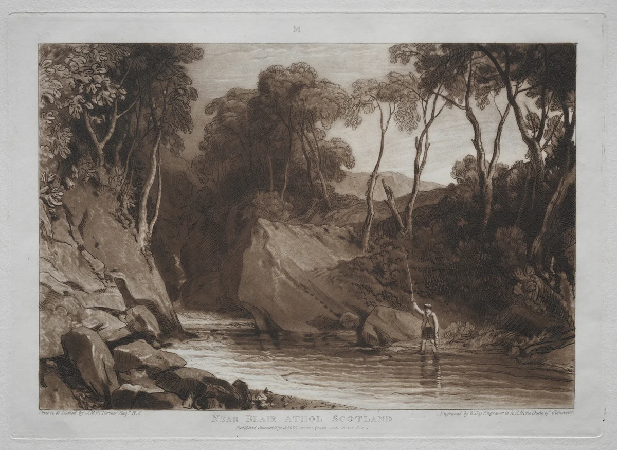 Liber Studiorum: Near Blain Athol, Scotland by Joseph Turner, print