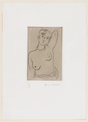 Torso, Left Arm Behind Head (Torse, bras gauche derrière la tête) by Henri Matisse, print, 1926