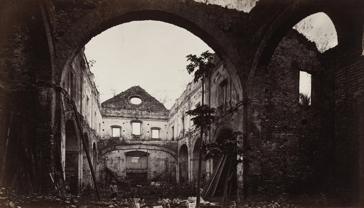 Ruins of the Church of San Domingo, Panama by Eadweard Muybridge, photograph, 1875