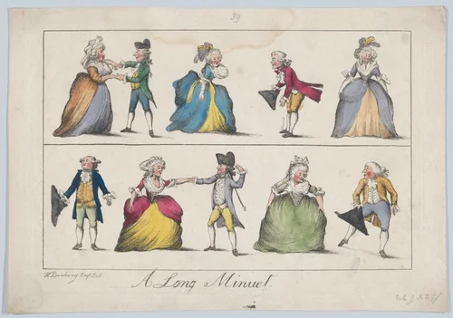 A Long Minuet by Henry William Bunbury, print, 1787