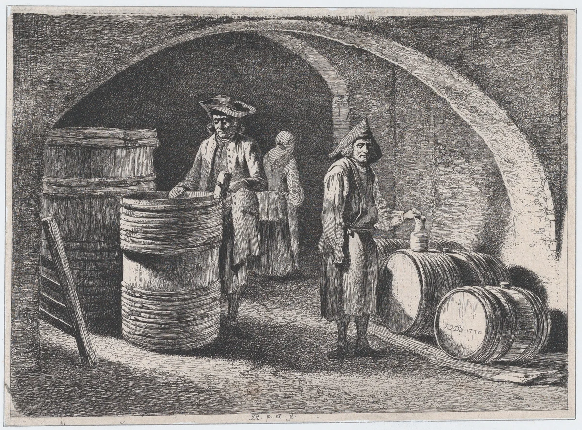 The Small Coopers by Jean Jacques de Boissieu, print, 1770