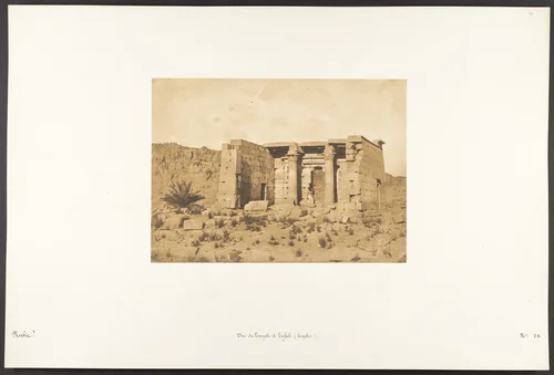 Vue du Temple de Tafah (Taphis) by Maxime Du Camp, photograph, 1850