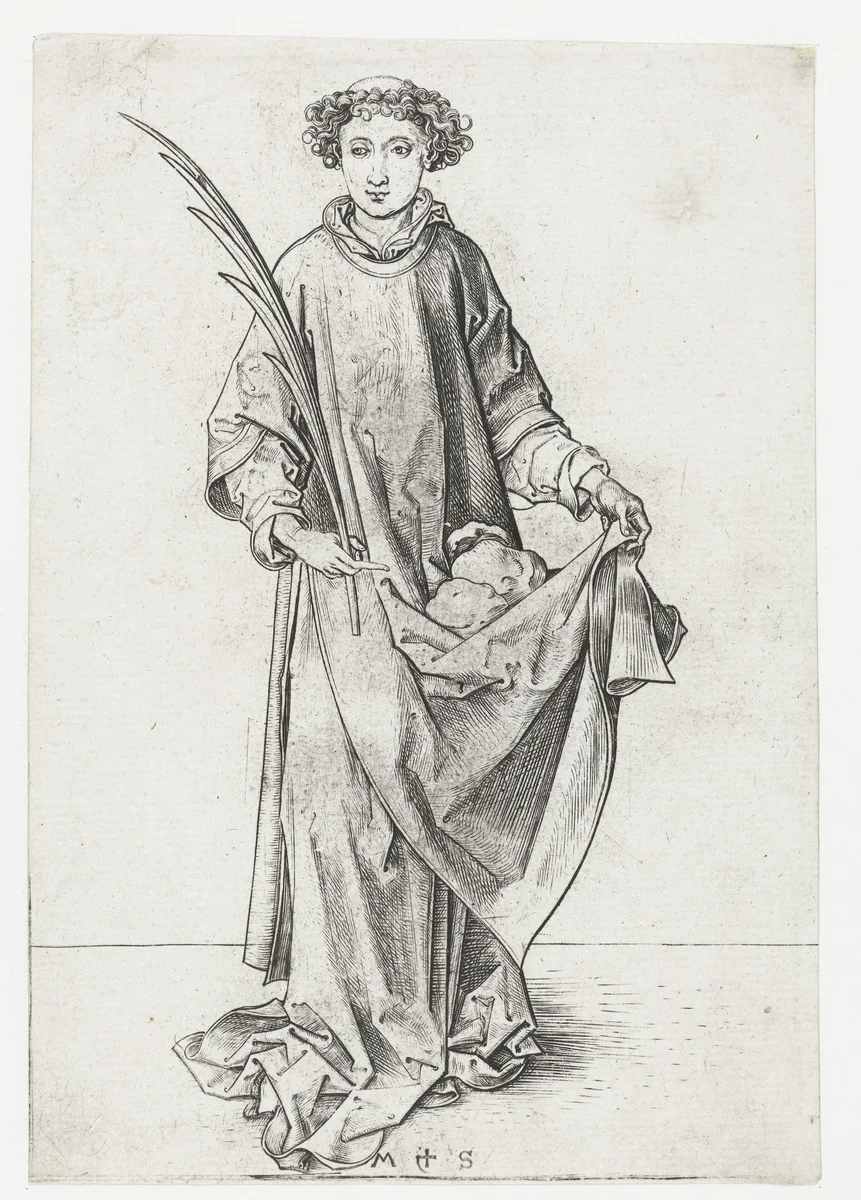 Heilige Stefanus by Unknown, print, 1470-1491