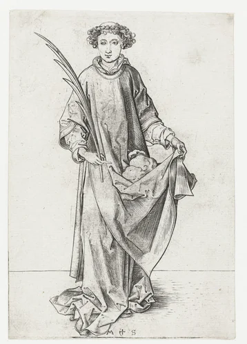 Heilige Stefanus by Unknown, print, 1470-1491